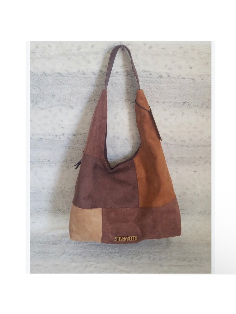 Steve Madden Colorblock Suede Shoulder Bag